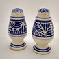 Spinning Salt and Pepper Shaker Set Blue Colors