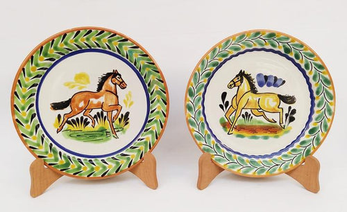 Horse Plates Sets of 2 Pieces Multi-colors