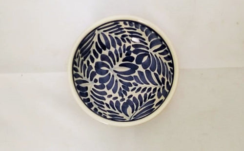 Small bowl 4.9 in D Milestones Pattern Blue and White