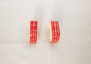 Napking Ring Rectangular Set of 2 red colors