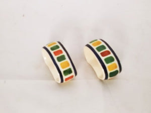Napking Ring Clasic Set of 2 green-yellow colors