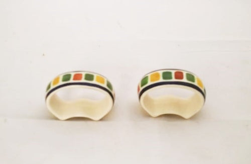 Napking Ring Clasic Set of 2 green-yellow colors