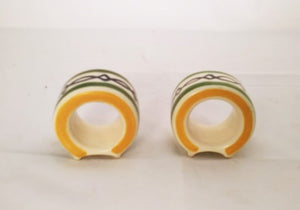 Napking Ring Round Set of 2 green colors