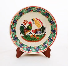 Rooster Family Decorative / Serving Deep Round Platters Multi-colors