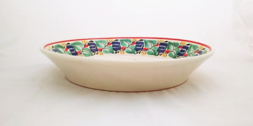 Rooster Family Decorative / Serving Deep Round Platters MultiColors
