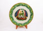 Deer Decorative / Serving Platter 13.8" D Green Colors