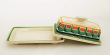 Butter Dish in Green-Terracota Colors - Mexican Pottery by Gorky Gonzalez
