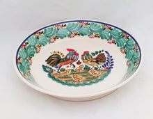 Rooster Family  Decorative / Serving Deep Round Platters Multi-colors