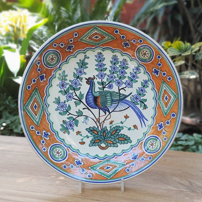Decorative Platters Peacock Pattern MultiColors