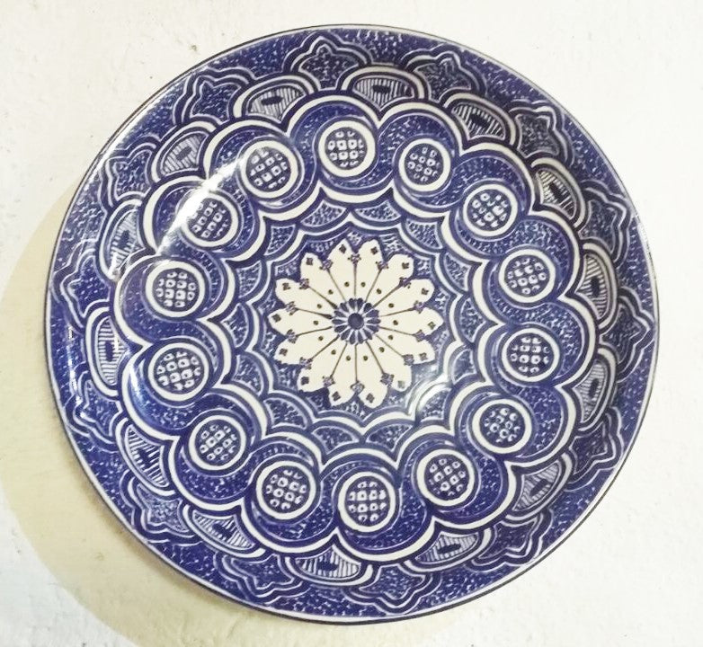 Decorative Platter Morisco I Pattern Blue and White