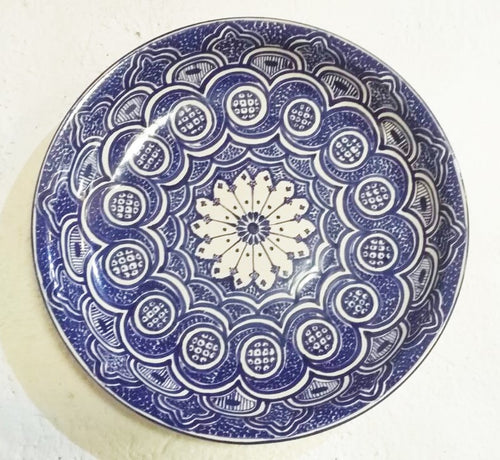 Decorative Platters Morisco Pattern Blue and White