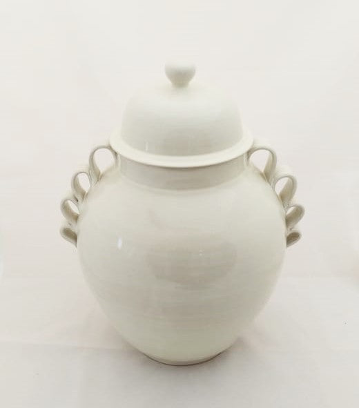 Decorative Vase Large Gto Jar 16.5" H White