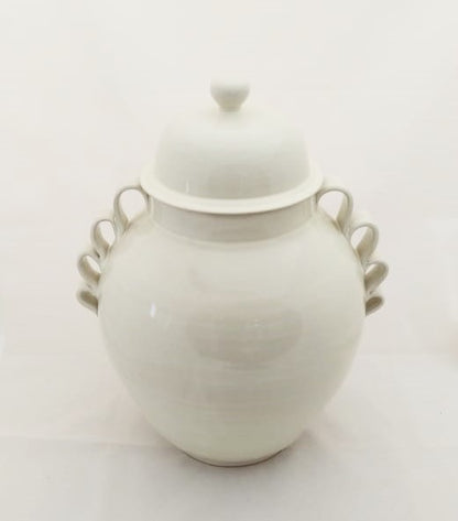 Decorative Vase Large Gto Jar 16.5" H White