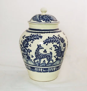 Deer Decorative Vase 11, 13, 15, 16.5" H Blue and White