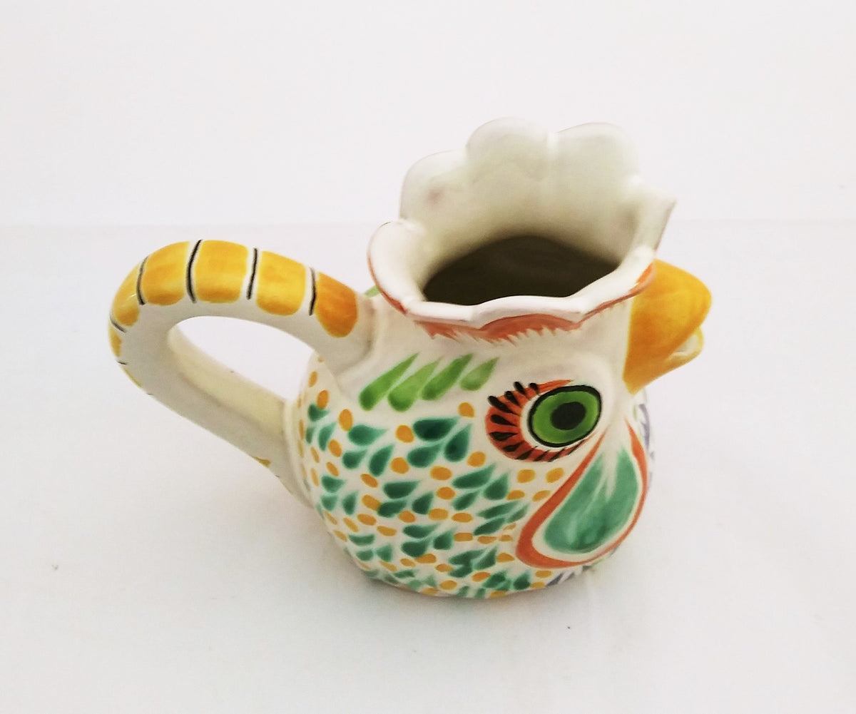 Jarra Rooster Creamer 10 Oz Colores Verde-Azul 