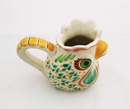 Jarra Rooster Creamer 10 Oz Colores Verde-Azul 