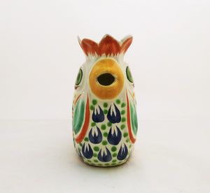 Rooster Creamer Pitcher 10 Oz Green-Blue Colors