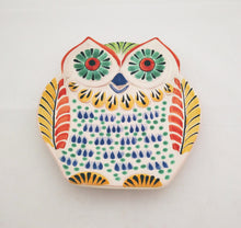 Owl Dish Plate Blue-Yellow Colors
