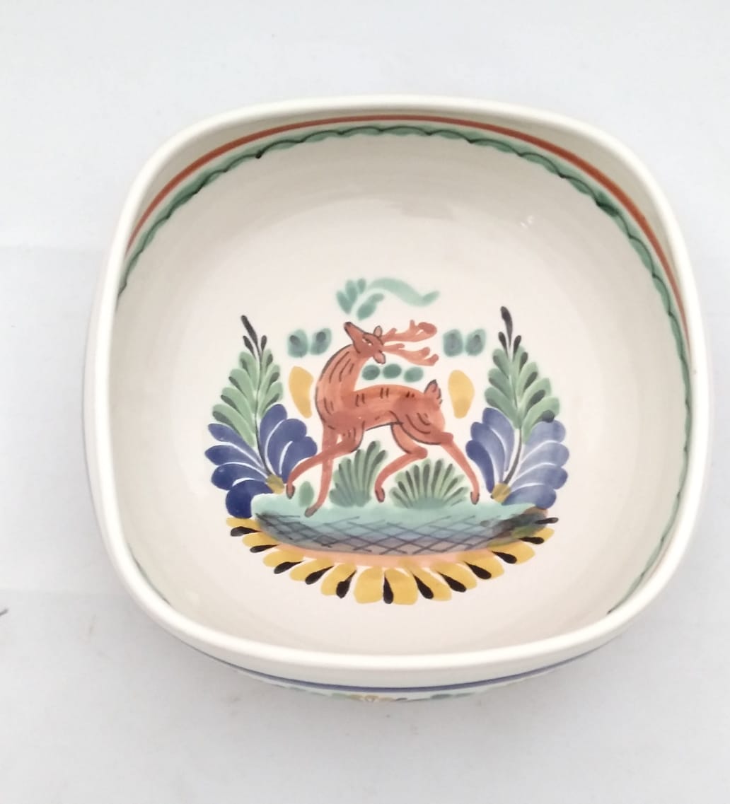 Deer Serving Square Salad Bowl MultiColors