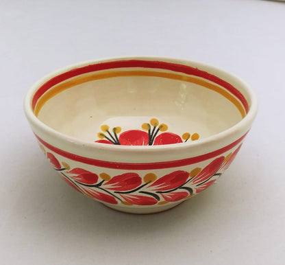 Flower Bowl 4.9" D Red Colors