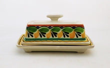 Butter Dish Green-Yellow Colors - Mexican Pottery by Gorky Gonzalez
