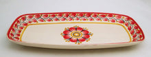 Flower Tray Rectangular Platter 14.6 X 7.1 in Red Colors