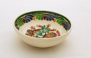 Butterfly Cereal Bowl 16.9 Oz Blue-Green-Orange-Black Colors - Mexican Pottery by Gorky Gonzalez