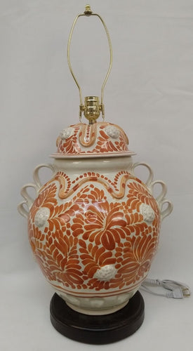 Lamp Decorative Vase w/Strawberries Milestone Terracota Colors