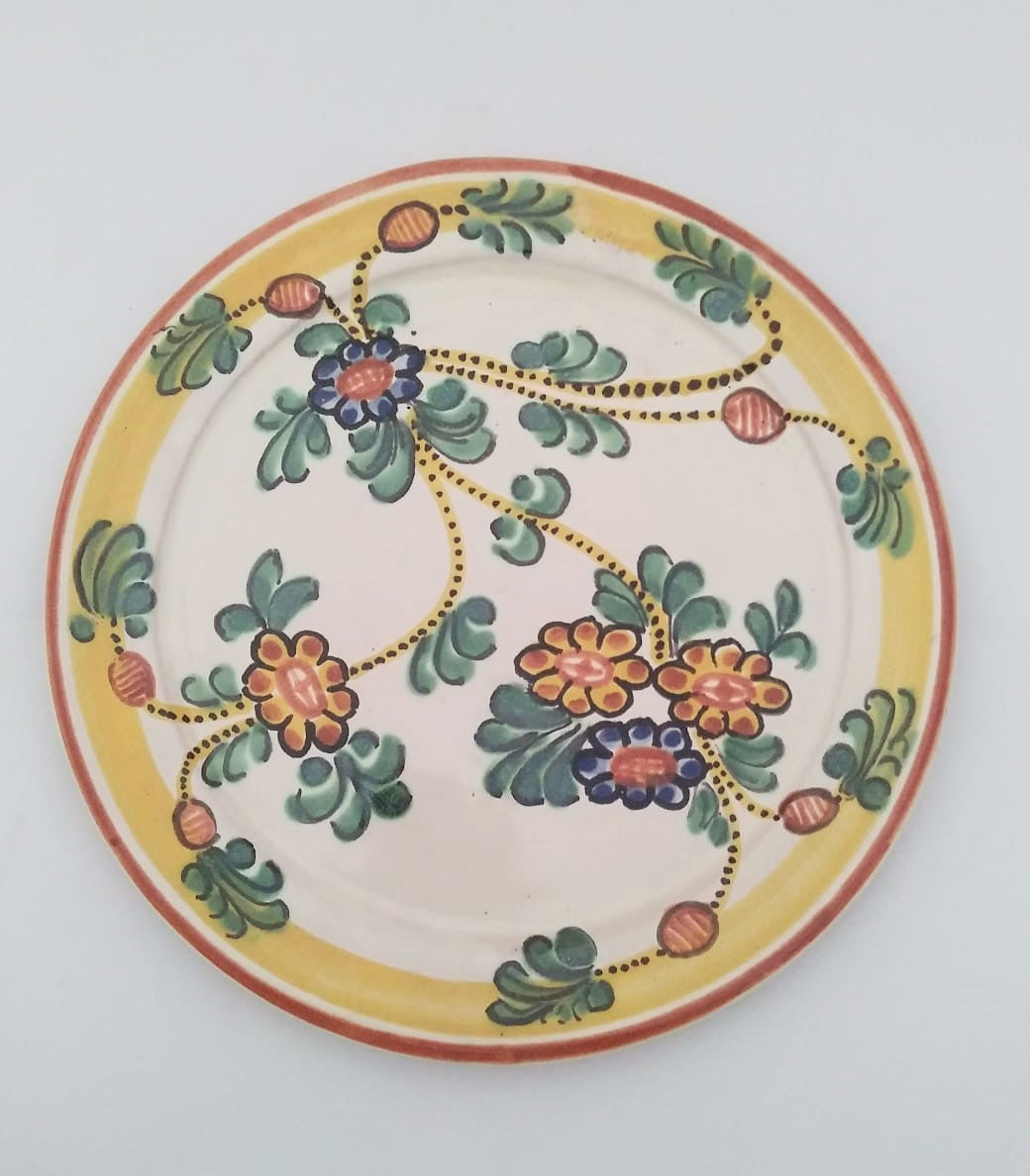 Margarita Set Dish (3 Pieces) Yellow-Green Colors (One Service)