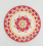 Flower Bread Plate / Tapa Plate 6.3" D Red Colors