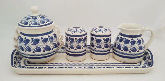 Sugar Set (5 Pieces) Blue and White