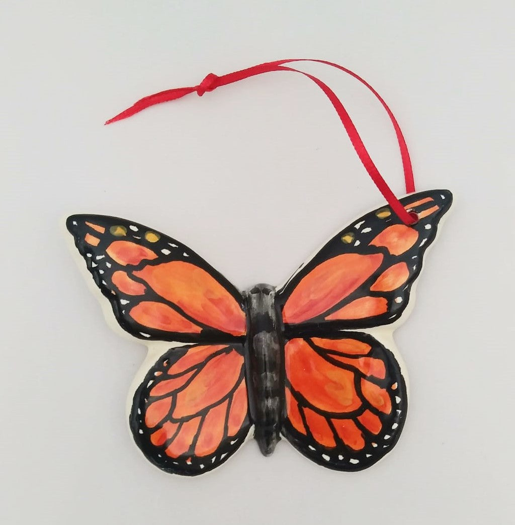 Ornament Butterfly Monarca Orange-Black Colors Set (4 pieces)