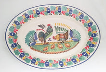 Rooster Family  Decorative / Serving Oval Platter 17.3*21.6" MultiColors