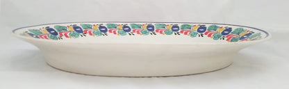 Plato ovalado decorativo/para servir de la familia Gallo, multicolor 