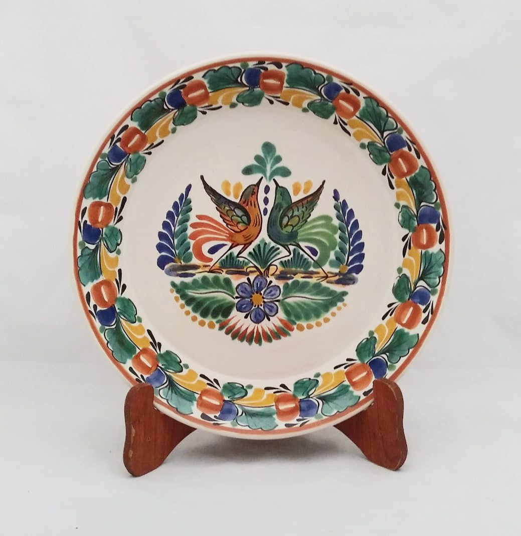 Love Birds Decorative / Serving Deep Round Platters Multi-colors