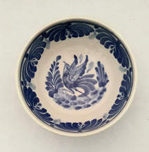 Bird Cereal Bowl 16.9 Oz Blue and White - Mexican Pottery by Gorky Gonzalez