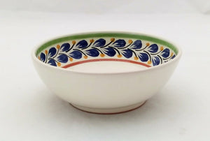 Bird Cereal Bowl 16.9 Oz Blue-Green-Yellow Colors - Mexican Pottery by Gorky Gonzalez