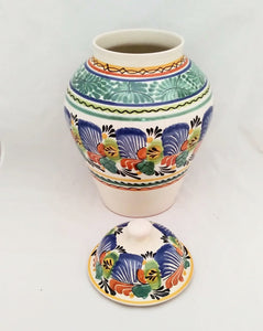 Decorative Vase w/Lid Traditional MultiColors