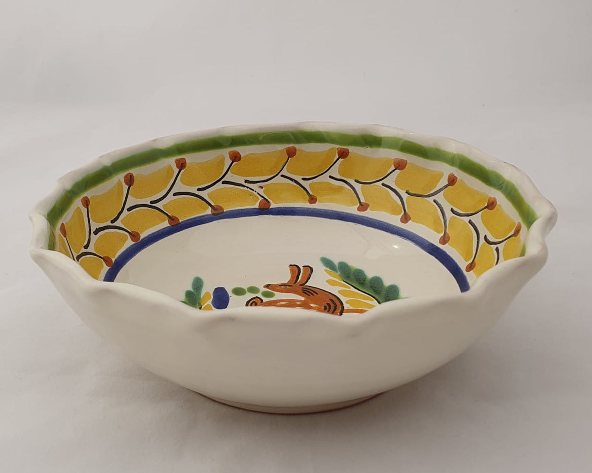 Tazón de sopa/cereal de conejo 16.9 Oz Multicolor 