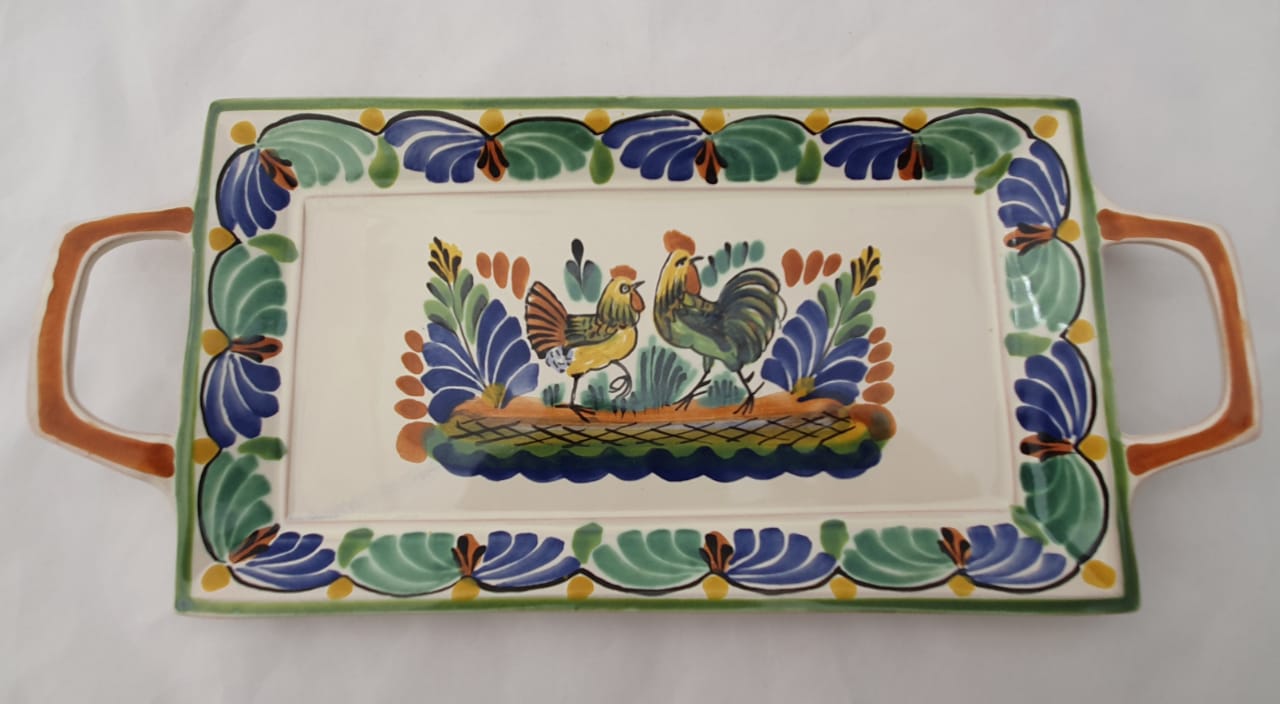 Rooster & Chicken Tray 6.9 X 15
