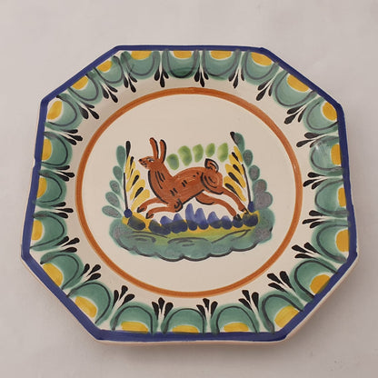 Rabbit Mini Octagonal Plate 6.7 X 6.7" Multicolor