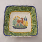 Deer Square Salad Bowl 8.5 X 2.6" Green-Yellow Colors