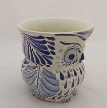 Owl Flower Pot 5.5" Height Blue