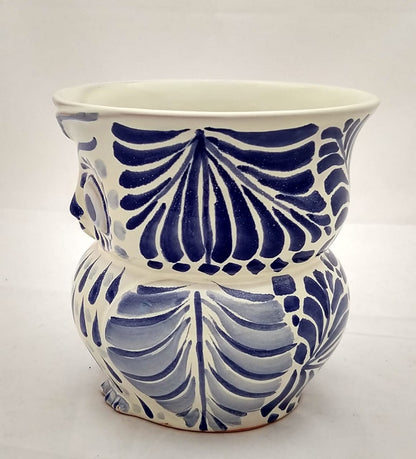 Owl Flower Pot 5.5" Height Blue