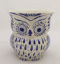 Owl Flower Pot 5.5" Height Blue