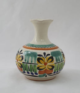 Flower Mini Vase 4.3" Height Green-Yellow