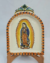 Lady of Guadalupe AltarPiece 8.9" Height Terracota-Blue Colors