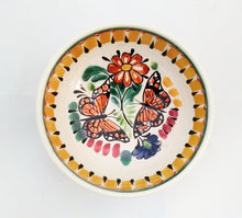 Butterfly Cereal Bowl 16.9 Oz Yellow-Black Colors - Mexican Pottery by Gorky Gonzalez
