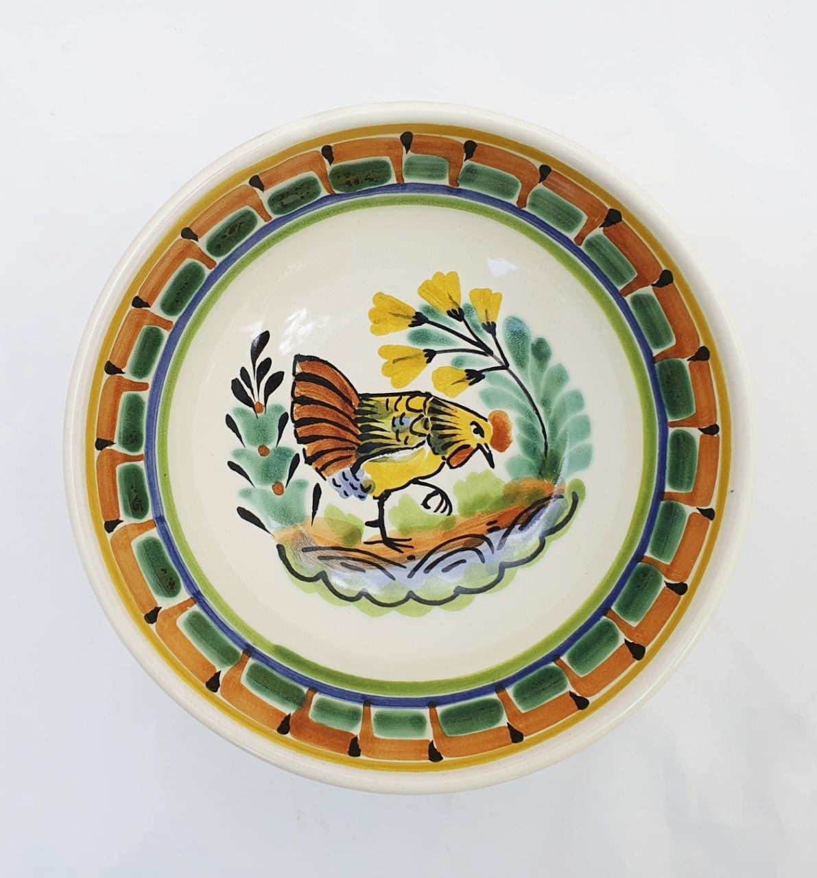 Hen Cereal/Soup Bowl 16.9 Oz Multicolor
