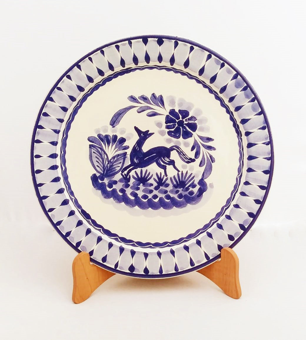 Fox Plates Blue and White